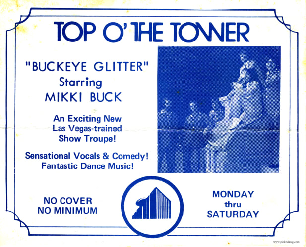 Buckeye Glitter show band table card - pickndawg