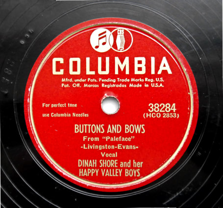 Buttons and Bows - Dinah Shore - 78 rpm - pickndawg