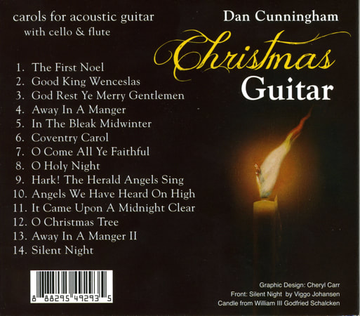 Christmas Guitar CD back cover Dan Cunningham