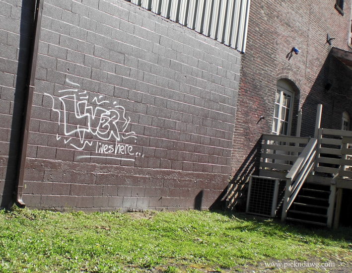 Graffiti Liver Lives Here pickndawg 