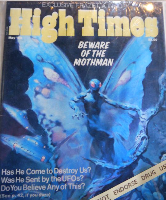 High Times magazine cover Mothman