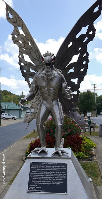 Mothman statue Point Pleasant West Virginia