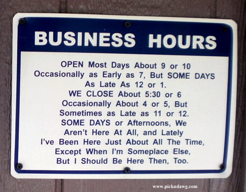 business hours sign